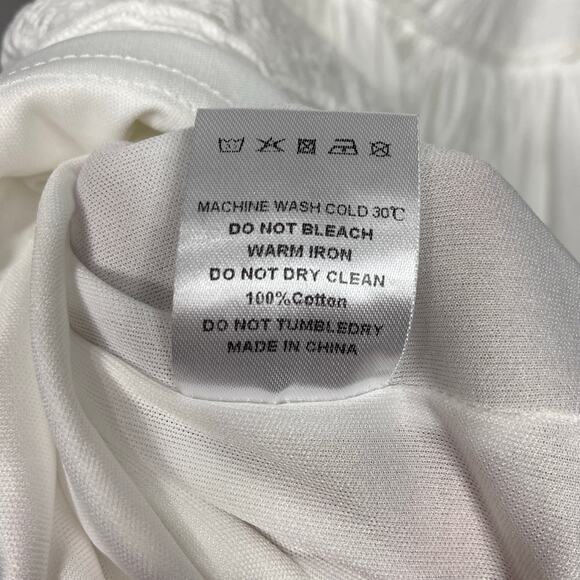 Veiled Collection White Eyelet Long Sleeve Maxi Dress Size XS - Picture 6 of 12